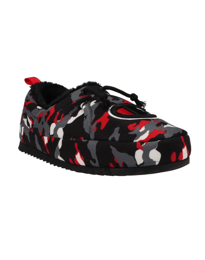 Champion University Camo Slippers Heren - Zwart/Rood - Belgie 8027ITOBV